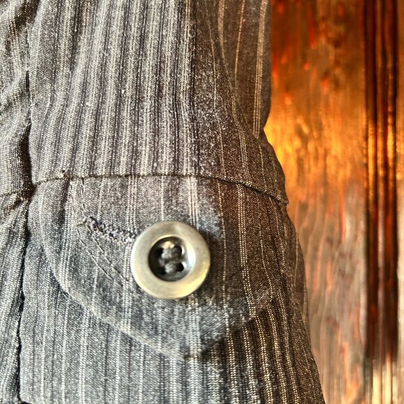 Kill City Vintage Pinstripe Vest Heavy Hook Eye Closure Small - Picture 3 of 6